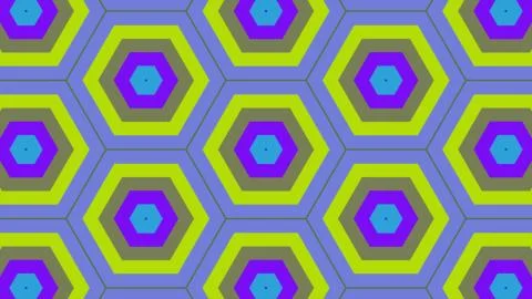 Abstract background of same color  hexagon and different surrounding rings. I Stock Illustration