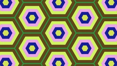 Abstract background of same color  hexagon and different surrounding rings. I Illustrazione stock