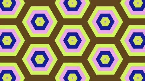 Abstract background of same color  hexagon and different surrounding rings. I 스톡 일러스트