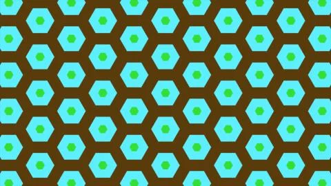 Abstract background of same color  hexagon and different surrounding rings. I Stock Illustration