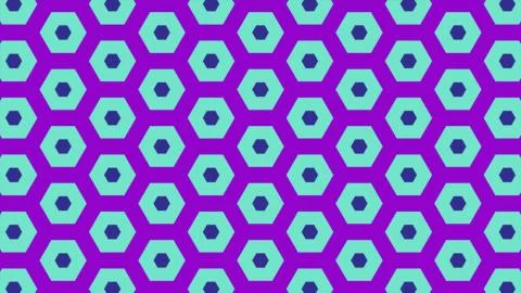 Abstract background of same color  hexagon and different surrounding rings. I Stock Illustration