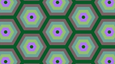 Abstract background of same color  hexagon and different surrounding rings. I Stock Illustration