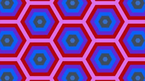Abstract background of same color  hexagon and different surrounding rings. I Stock Illustration