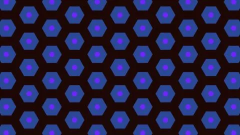 Abstract background of same color  hexagon and different surrounding rings. I Stock Illustration