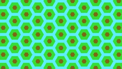 Abstract background of same color  hexagon and different surrounding rings. I Stock Illustration