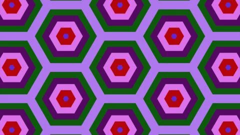 Abstract background of same color  hexagon and different surrounding rings. I Stock Photos