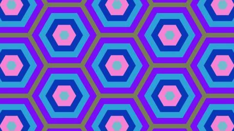 Abstract background of same color  hexagon and different surrounding rings. I Stock Photos