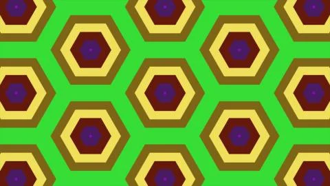 Abstract background of same color  hexagon and different surrounding rings. I Stock Photos