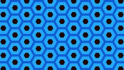 Abstract background of same color  hexagon and different surrounding rings. I Stock Photos
