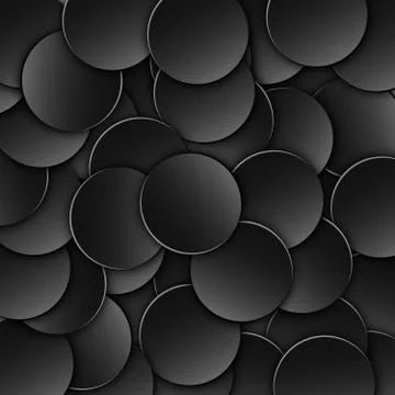 Abstract background of scattered black, dark, volumetric chips. Realistic i.. Stock Illustration