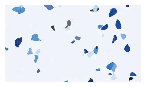 Abstract background with scattered blue shapes on light soft pastel color b.. Stock Illustration