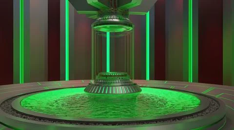Abstract background of Sci Fi Modern Futuristic hud ui power podium stage, 3D Ilustração Stock