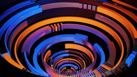 Abstract background of Sci Fi Modern Futuristic hud ui power podium stage, .. Illustrazione stock