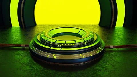 Abstract background of Sci Fi Modern Futuristic hud ui power podium stage, .. Illustrazione stock