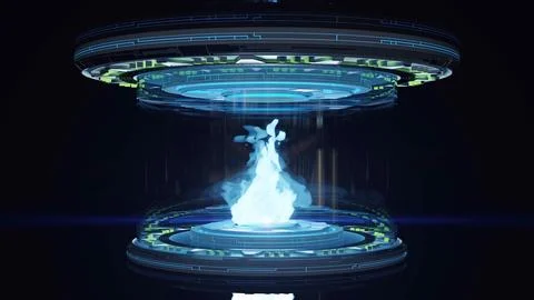 Abstract background of Sci Fi Modern Futuristic hud ui power podium stage, .. Illustrazione stock
