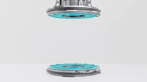 Abstract background of Sci Fi Modern Futuristic hud ui power podium stage, .. Stock Photos