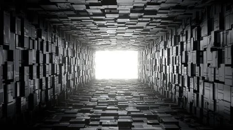 Abstract background of Sci-fi scene. 3D rendering. Stock Illustration