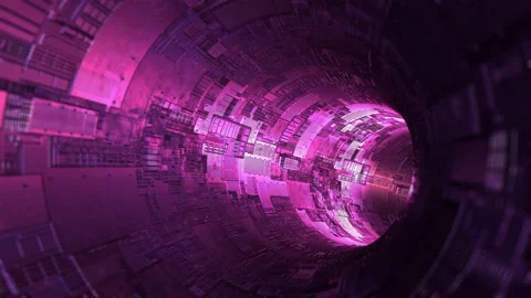 Abstract Background Sci-Fi Tunnel Seamless Loop Stock Footage 201573725