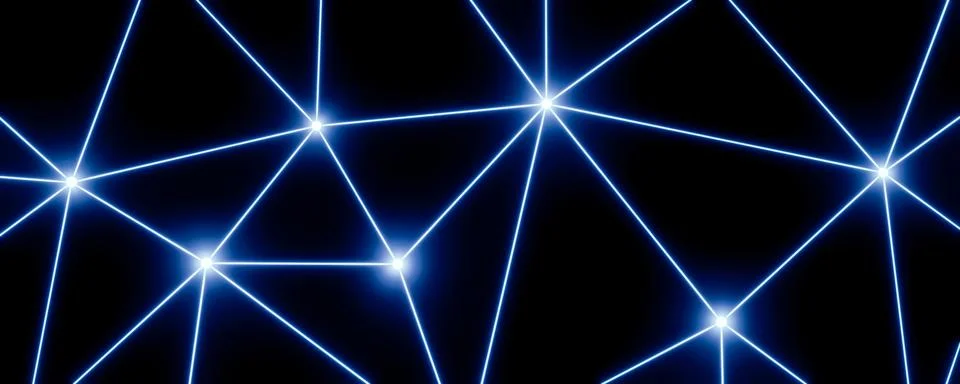 Abstract Background Science Technology. Dot and connect line for cyber techno Stock Illustration