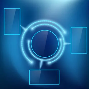 Abstract background with screens Illustrazione stock