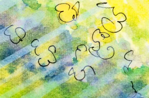 Abstract background. Scribbles and stripes. Stock Illustration
