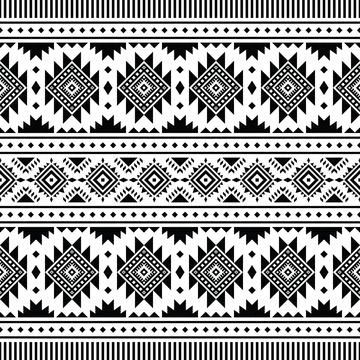 Abstract background seamless ethnic pattern with Native American motive. Stock Illustration