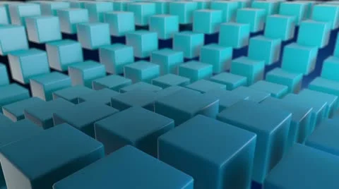 Abstract background seamless loop with lots of 3D boxes Stock Footage 11121007