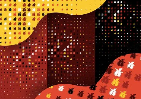 Abstract Background Seamless pattern of the flame, vector illustration. Stock Illustration