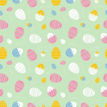 Abstract background. Seamless Pattern  Repeating pastel color eggs. Festive d Stock Illustration