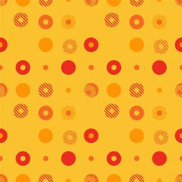 Abstract background seamless vector pattern made with circular geometric shap Stock Illustration