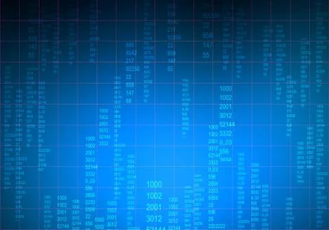 Abstract background of a sequence random numbers Stock Illustration