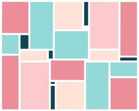 Abstract background with set of colored rectangles mosaic Stock Illustration
