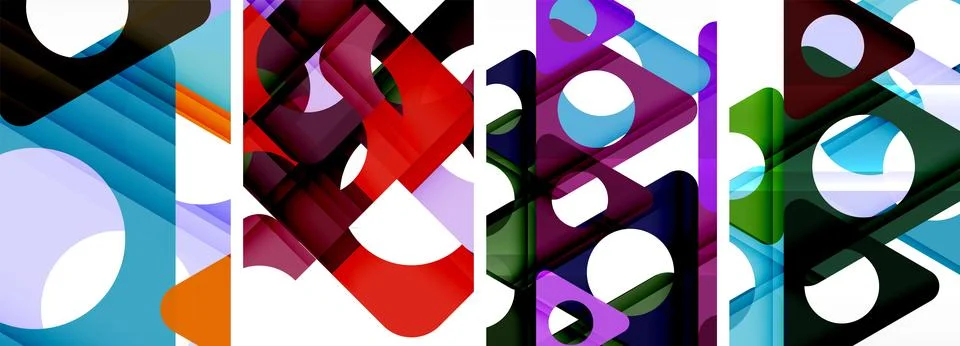 Abstract background set featuring captivating triangles. Harmonious blend of イラスト素材