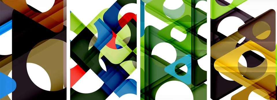 Abstract background set featuring captivating triangles. Harmonious blend of イラスト素材