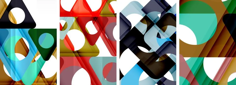 Abstract background set featuring captivating triangles. Harmonious blend of イラスト素材