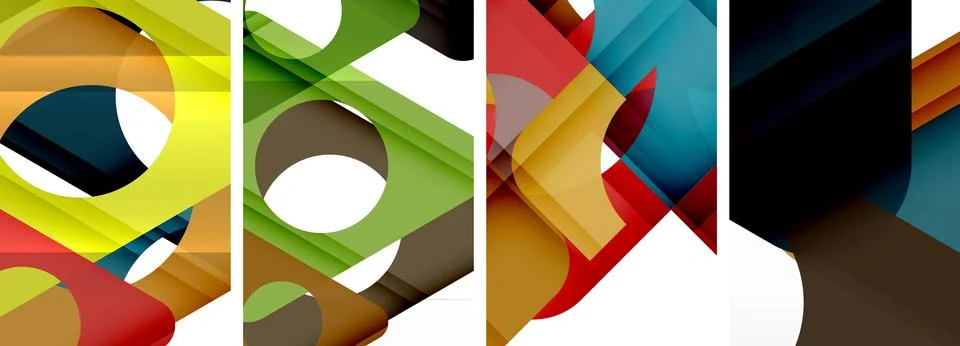 Abstract background set featuring captivating triangles. Harmonious blend of Illustrazione stock