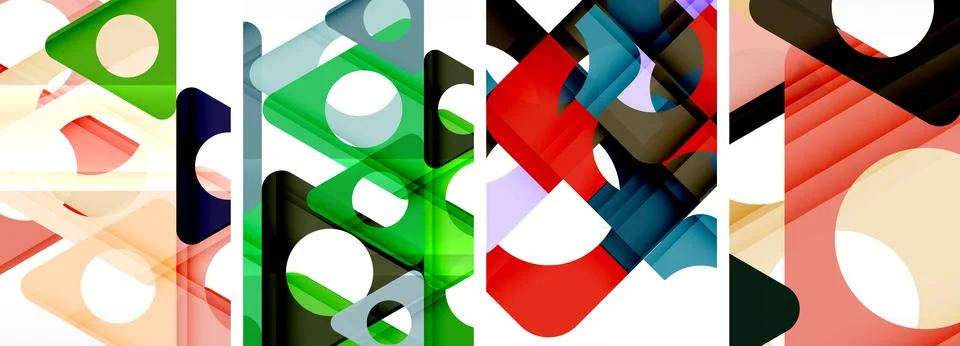 Abstract background set featuring captivating triangles. Harmonious blend of Stock Illustration