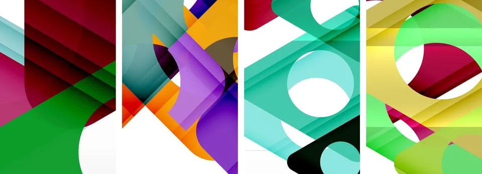 Abstract background set featuring captivating triangles. Harmonious blend of Stock Illustration