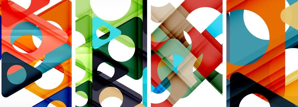 Abstract background set featuring captivating triangles. Harmonious blend of イラスト素材