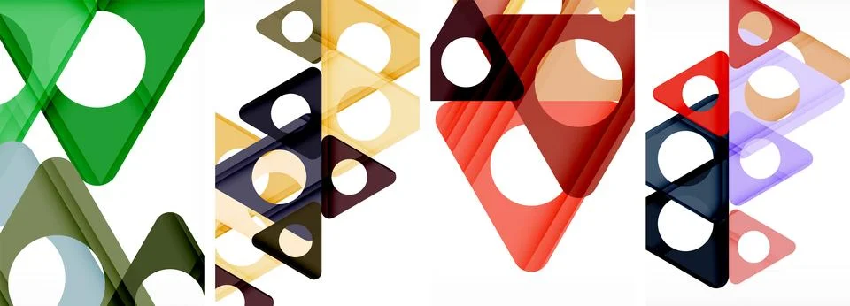 Abstract background set featuring captivating triangles. Harmonious blend of イラスト素材