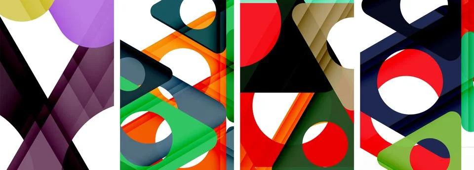 Abstract background set featuring captivating triangles. Harmonious blend of Stock Illustration
