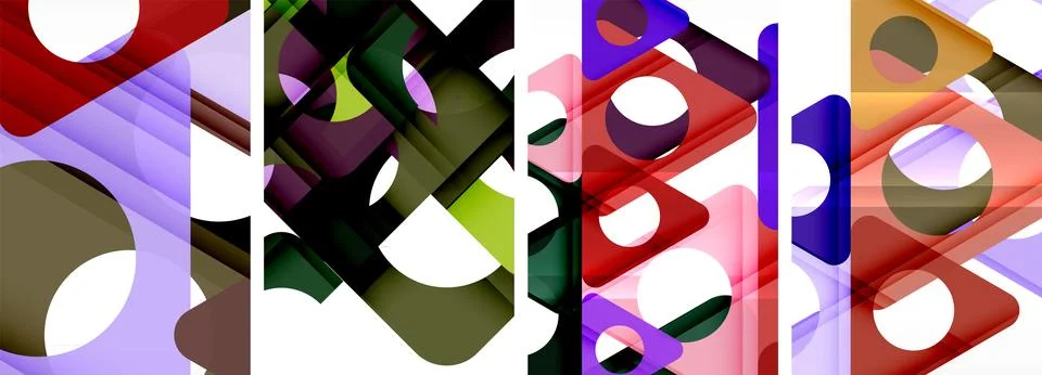 Abstract background set featuring captivating triangles. Harmonious blend of Stock Illustration