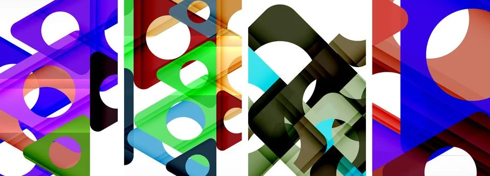 Abstract background set featuring captivating triangles. Harmonious blend of Stock Illustration