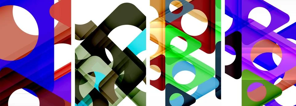 Abstract background set featuring captivating triangles. Harmonious blend of Stock Illustration