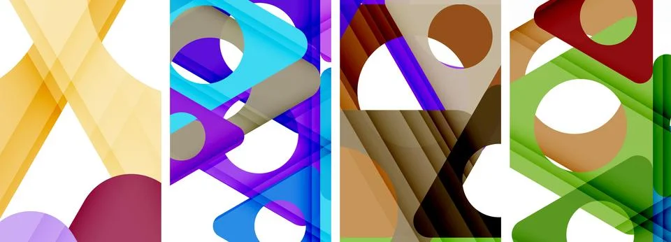 Abstract background set featuring captivating triangles. Harmonious blend of Stock Illustration