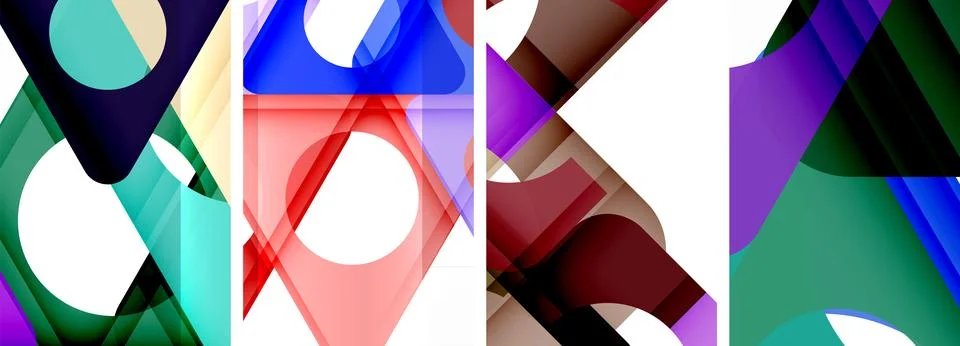 Abstract background set featuring captivating triangles. Harmonious blend of イラスト素材