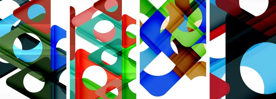 Abstract background set featuring captivating triangles. Harmonious blend of Stock Illustration