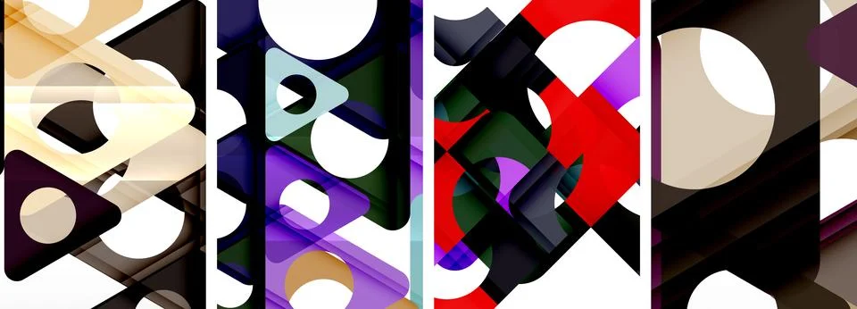 Abstract background set featuring captivating triangles. Harmonious blend of イラスト素材