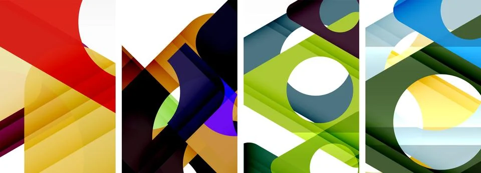 Abstract background set featuring captivating triangles. Harmonious blend of Stock Illustration