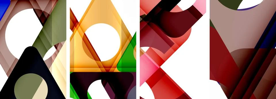 Abstract background set featuring captivating triangles. Harmonious blend of イラスト素材